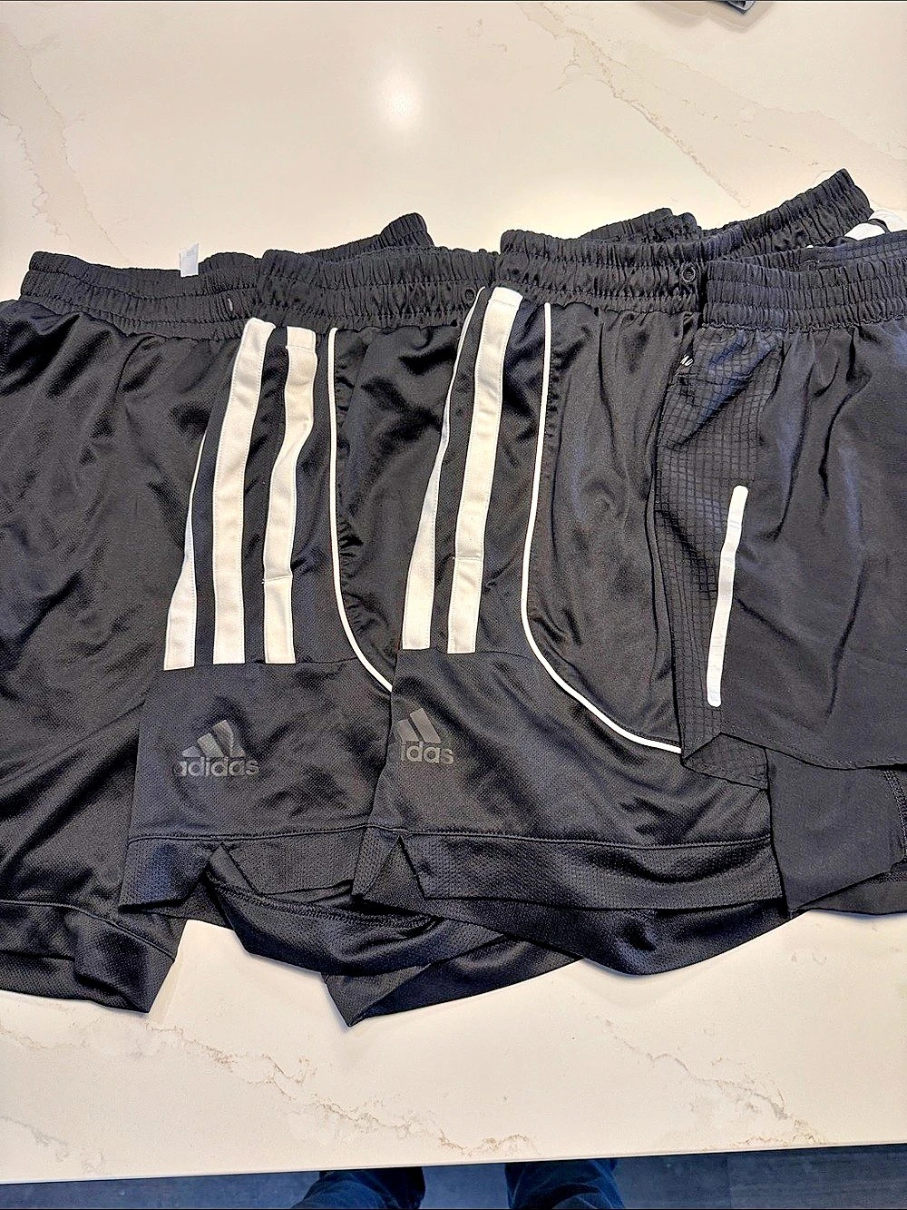 adidas Primegreen Basketball Shorts in Black & White (3 pack) size small